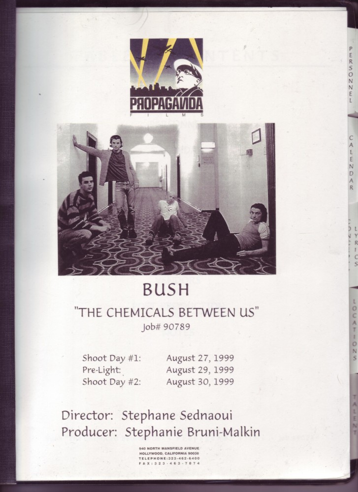 The Chemicals Between Music Video Script