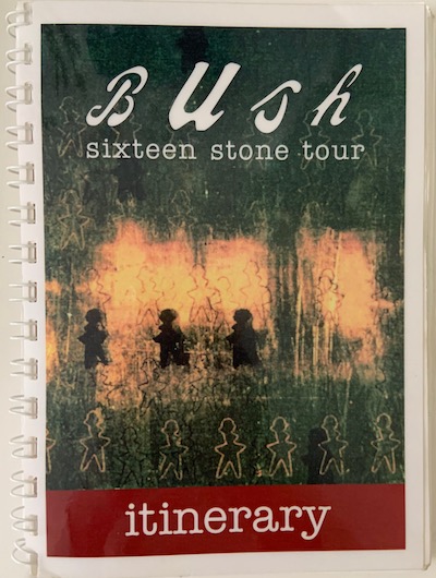 Sixteen Stone Tour Itinerary Book