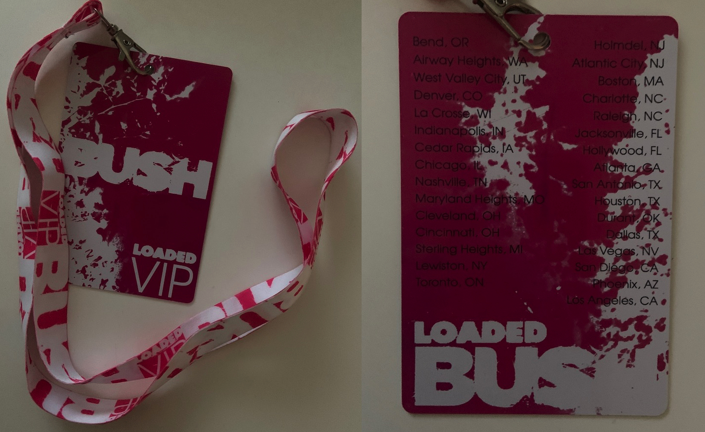 Pink Loaded lanyard vip 2024