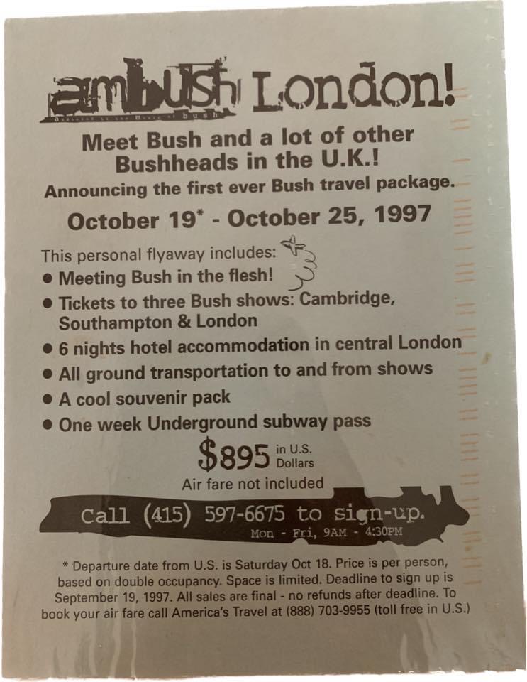 AmBush Flyer London 1997