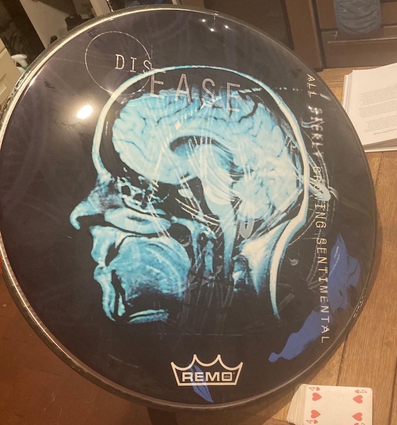 Official Robin Goodridge Drumhead by Remo Disease of The Dancing Cats