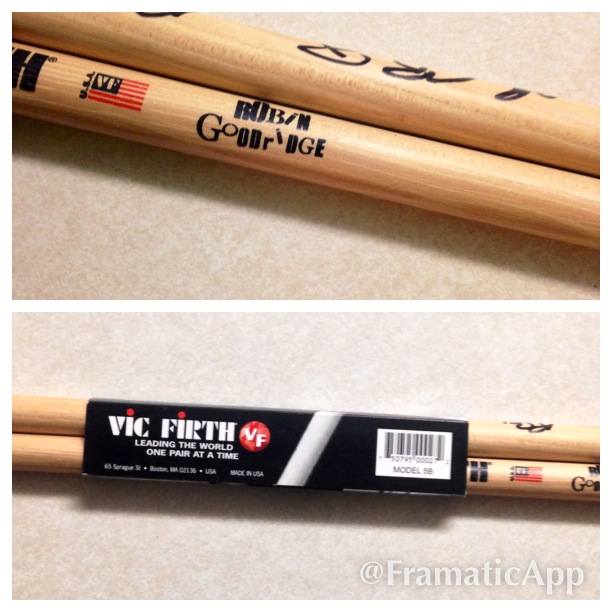 Official Robin Goodridge Drumsticks by Vic Firth