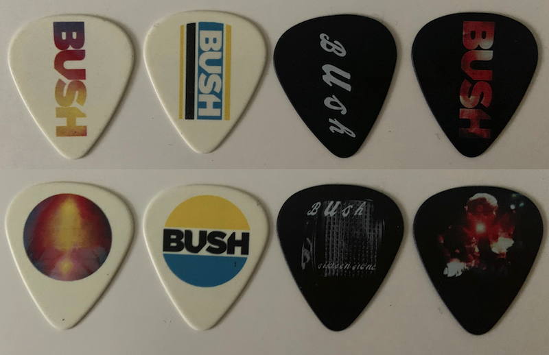 Bush 2017 guitar pick VIP merch