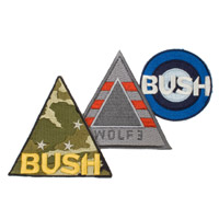 Set of 3: Bush Camo Patch, Wolf Patch, Circle Logo Patch