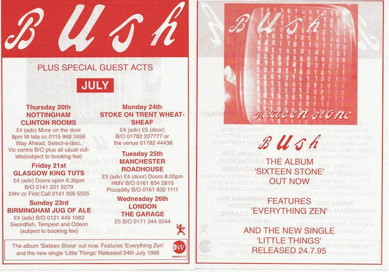 1995 UK Tour