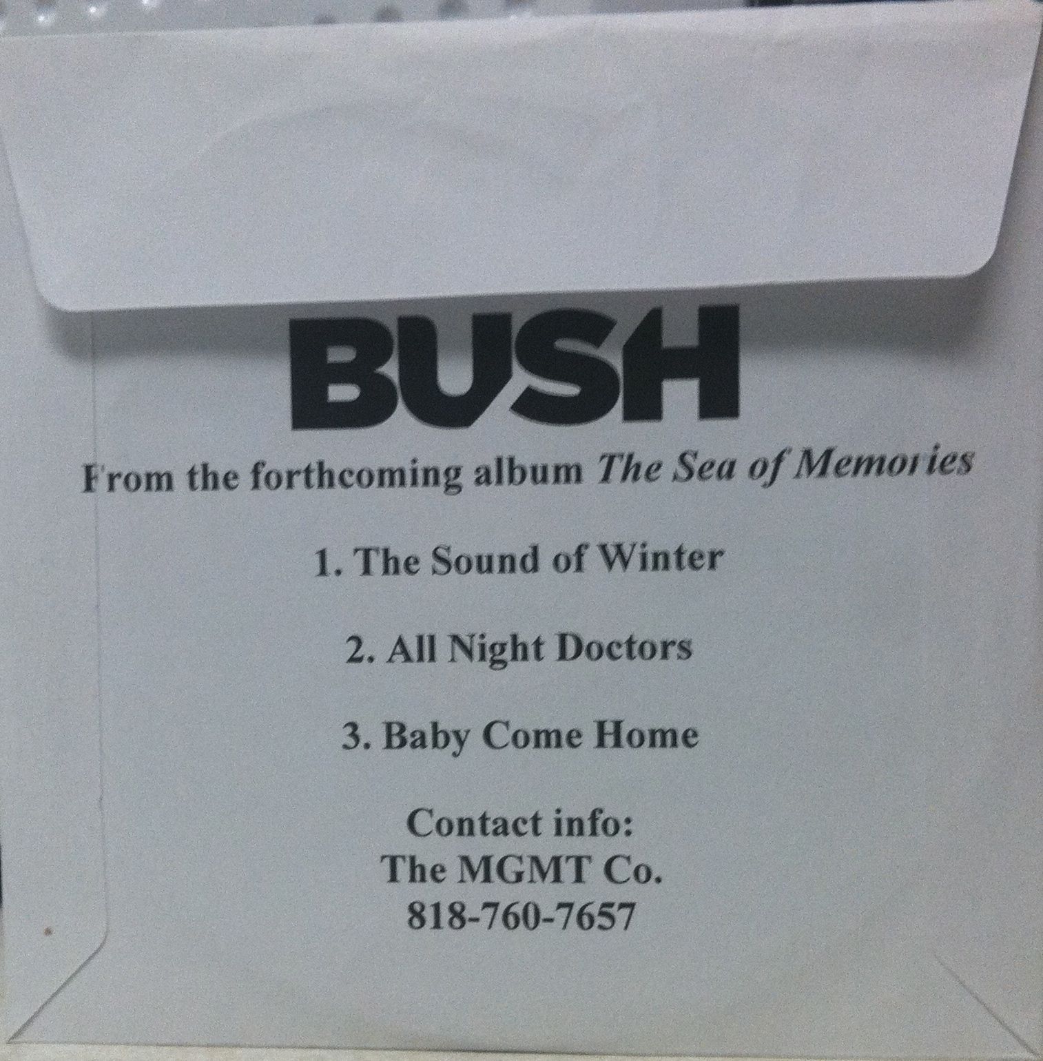 The Sea of Memories CD Promo